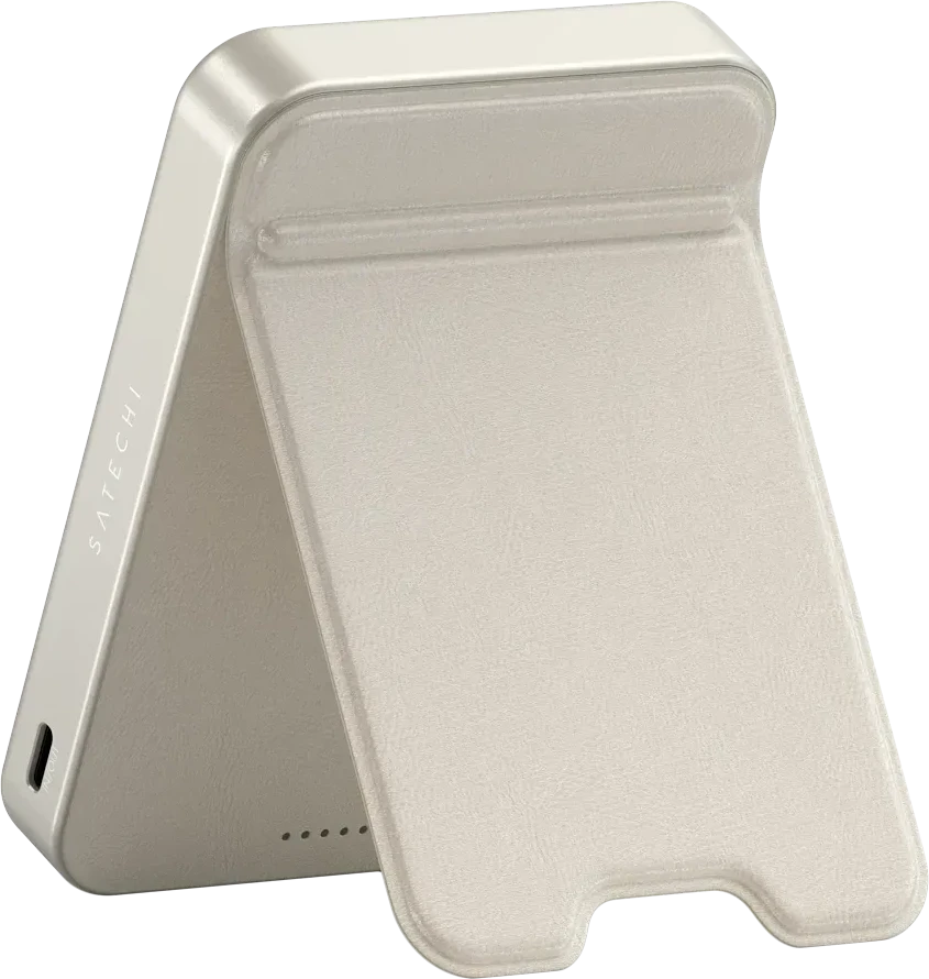 Портативный аккумулятор SATECHI Qi2 10K, песочный — 2