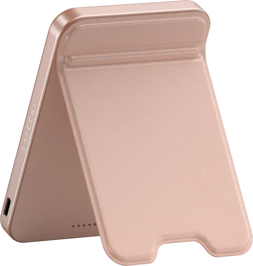 Портативный аккумулятор SATECHI Qi2 5K, розовый — 2