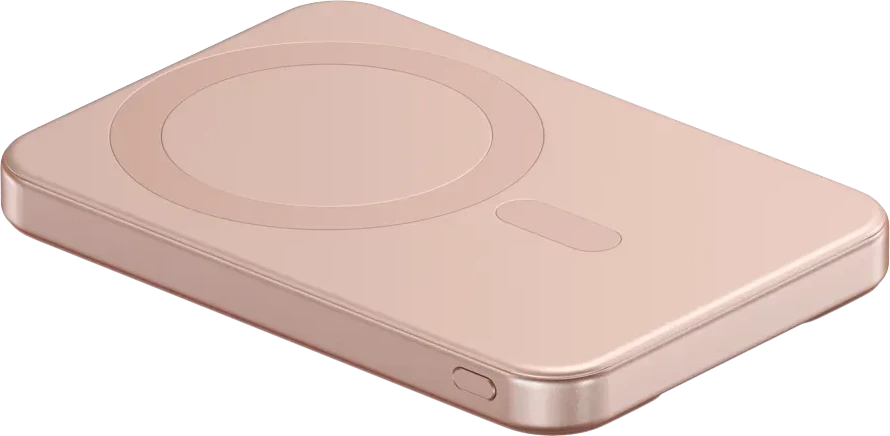Портативный аккумулятор SATECHI Qi2 5K, розовый — 3