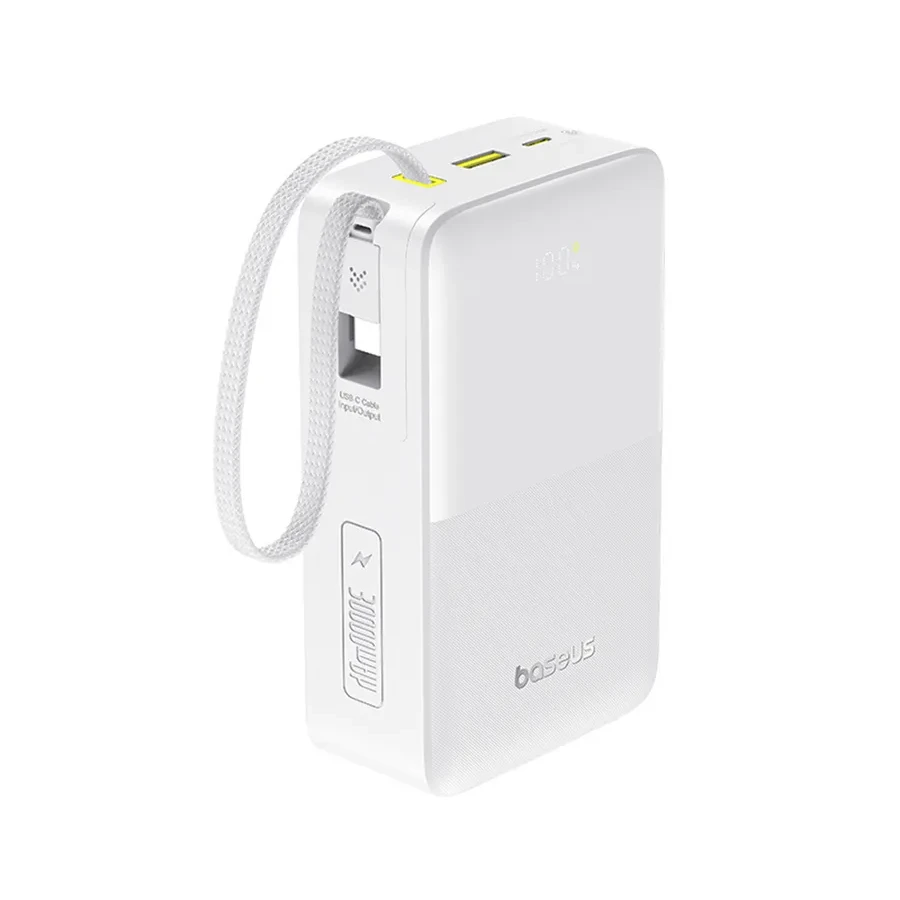Портативный аккумулятор Baseus EnerFill FC51, 30000mAh, 22.5W, белый
