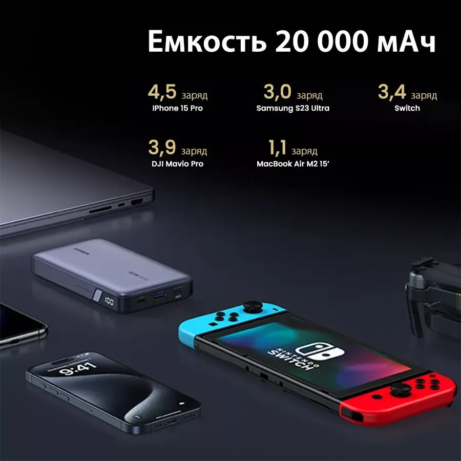 Павербанк UGREEN PB720 20000mAh PD 100W — 5