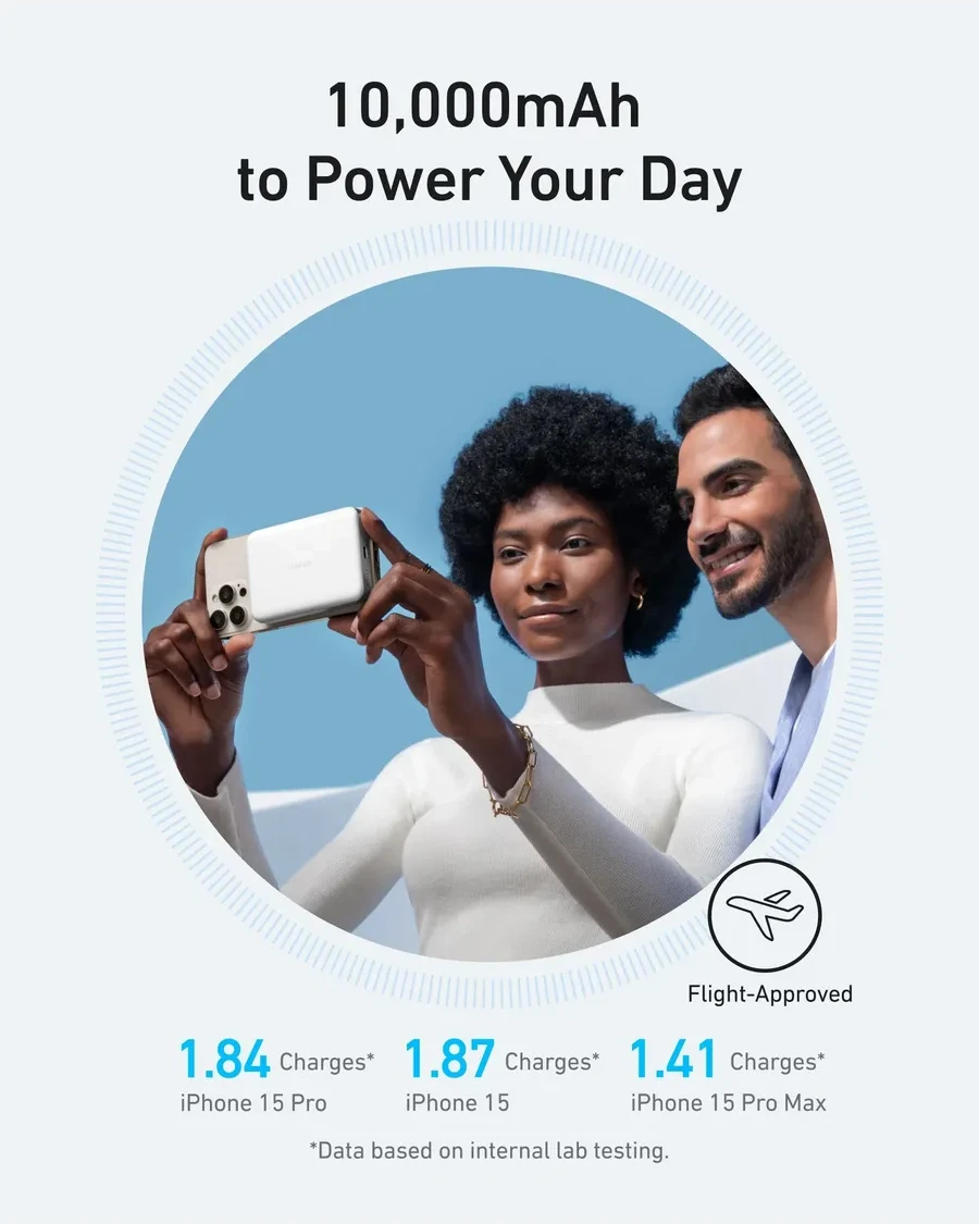 Портативный аккумулятор Anker MagGo 10000mAh, белый — 2