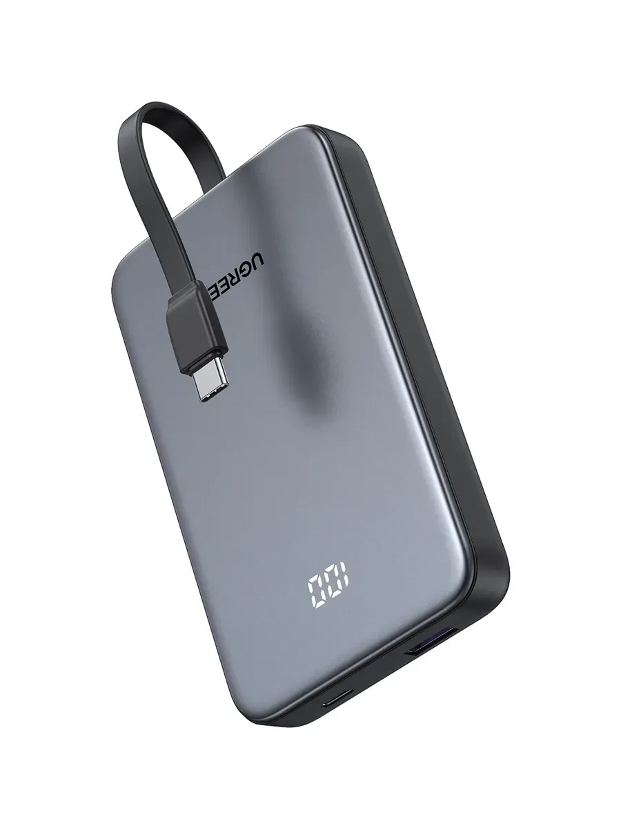 Пауэрбанк Ugreen 75161B 10000mAh 20W 1C1A Powerbank with 1* 20W Built-in Cable