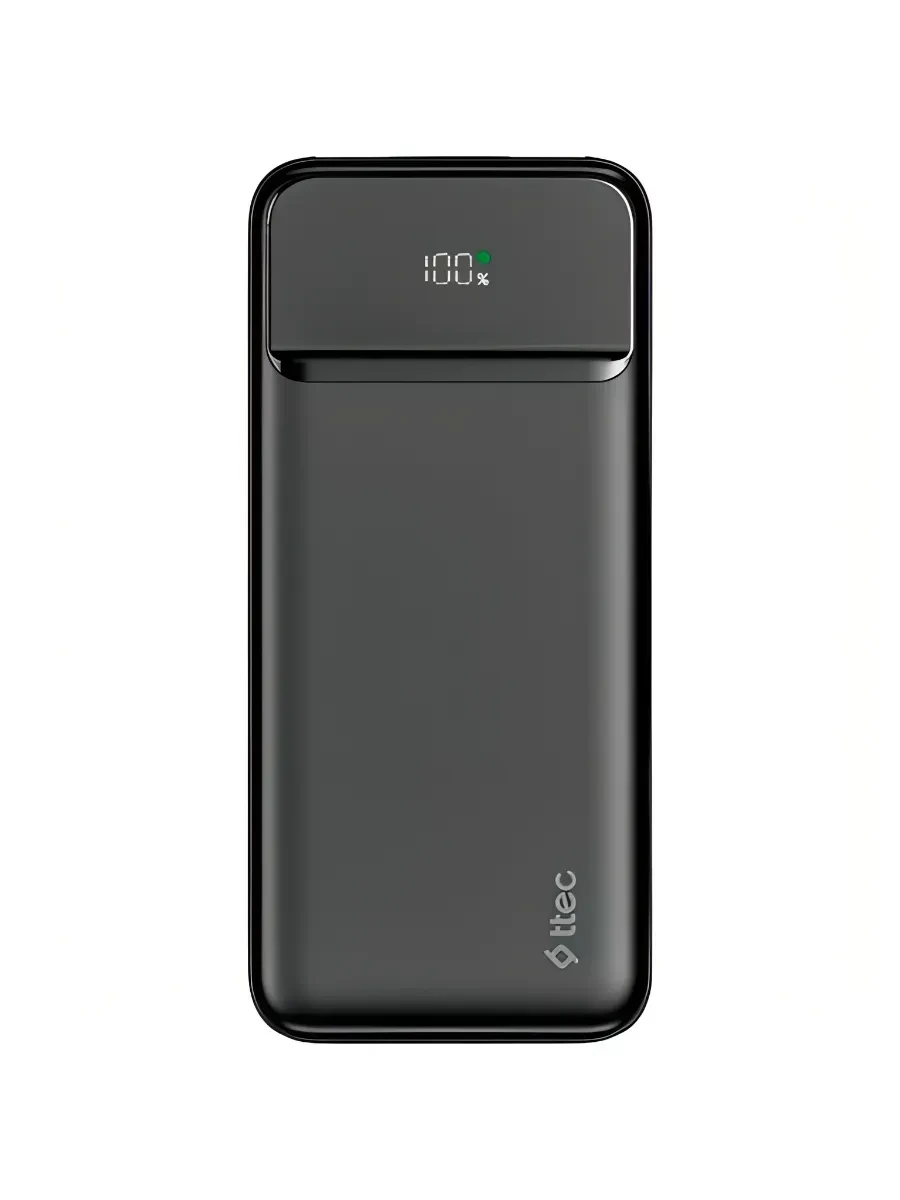 Внешний аккумулятор ttec ReCharger LCD 10.000mAh PD 20W Powerbank Black — 5