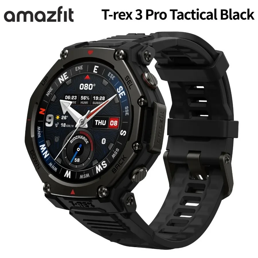 Смарт часы Amazfit T-Rex 3 Pro 48 mm Tactical Black — 3