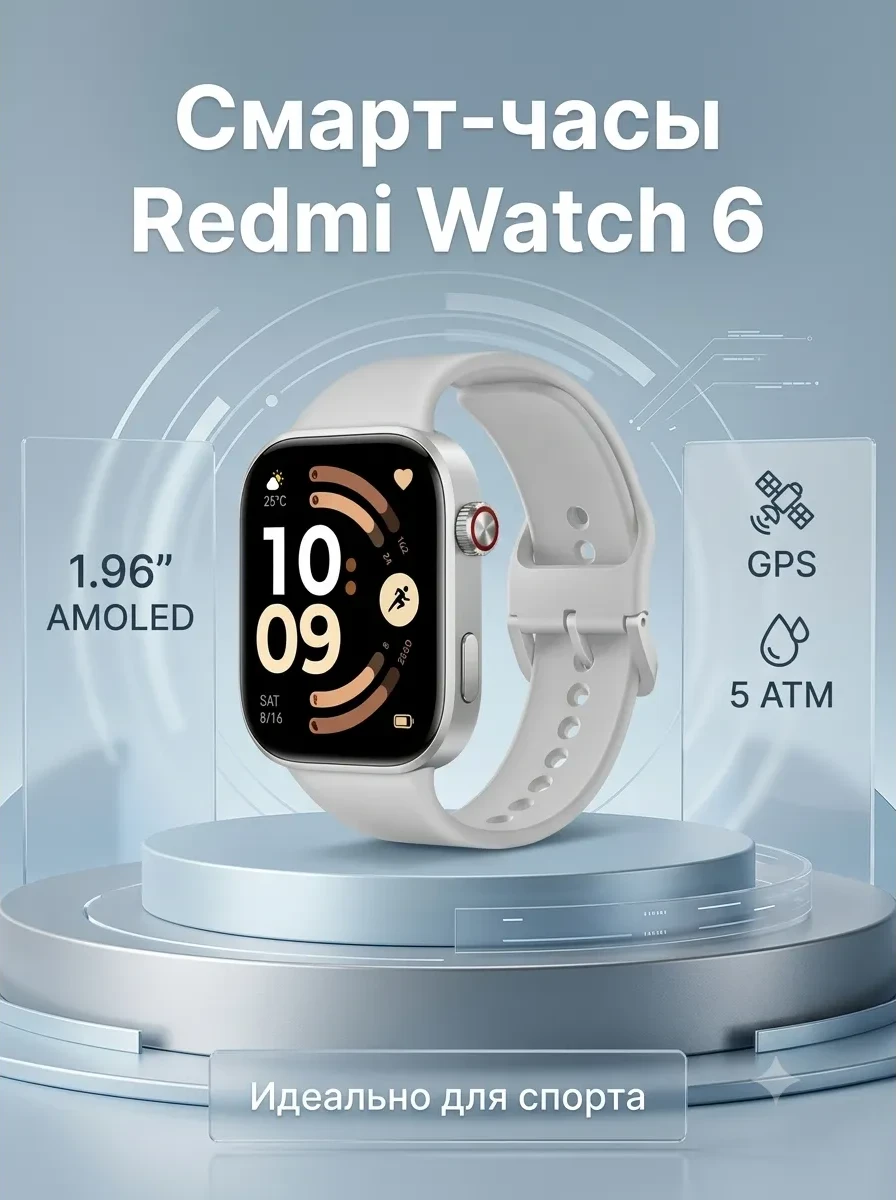 Смарт часы Redmi Watch 6 Silver Gray