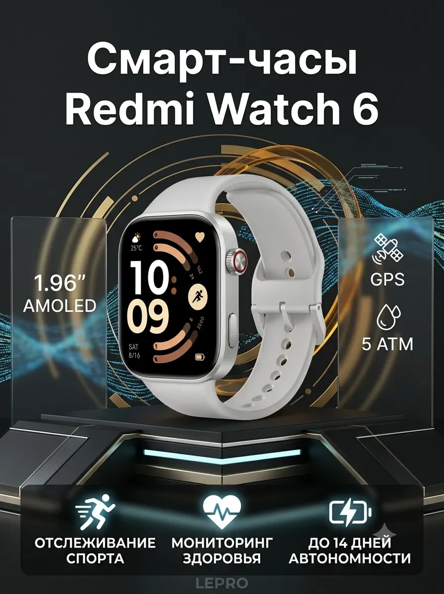 Смарт часы Redmi Watch 6 Silver Gray — 2