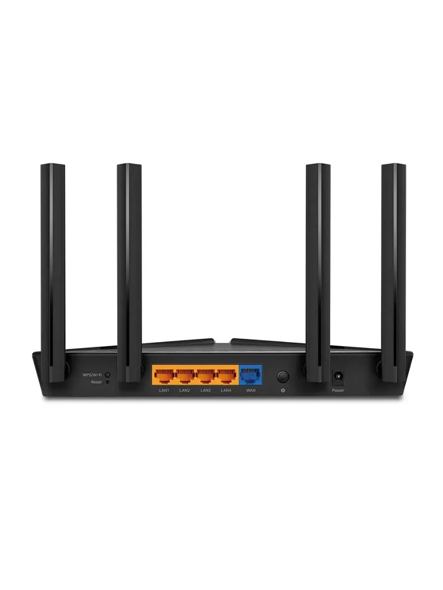 Маршрутизатор беспроводной AX1800 GbE Tp-Link EX220 < Wi‑Fi 6 AX1800 Dual Band Wireless Gigabit Router, 1201 Мбит/с 5 GHz 11ax + 574Mbps 2.4GHz 11ax, cовместим со стандартами Wi-Fi 802.11a/b/g/n/ac/ax, 1 Gigabit WAN + 4 Gigabit LAN, 1 порт USB 2.0 Wireles — 4