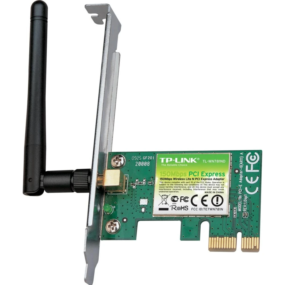Сетевая карта TP-Link Wireless TL-WN781ND, 802.11b/g/n, 150 Мбит/с, 2.4GHz, PCI-e x1