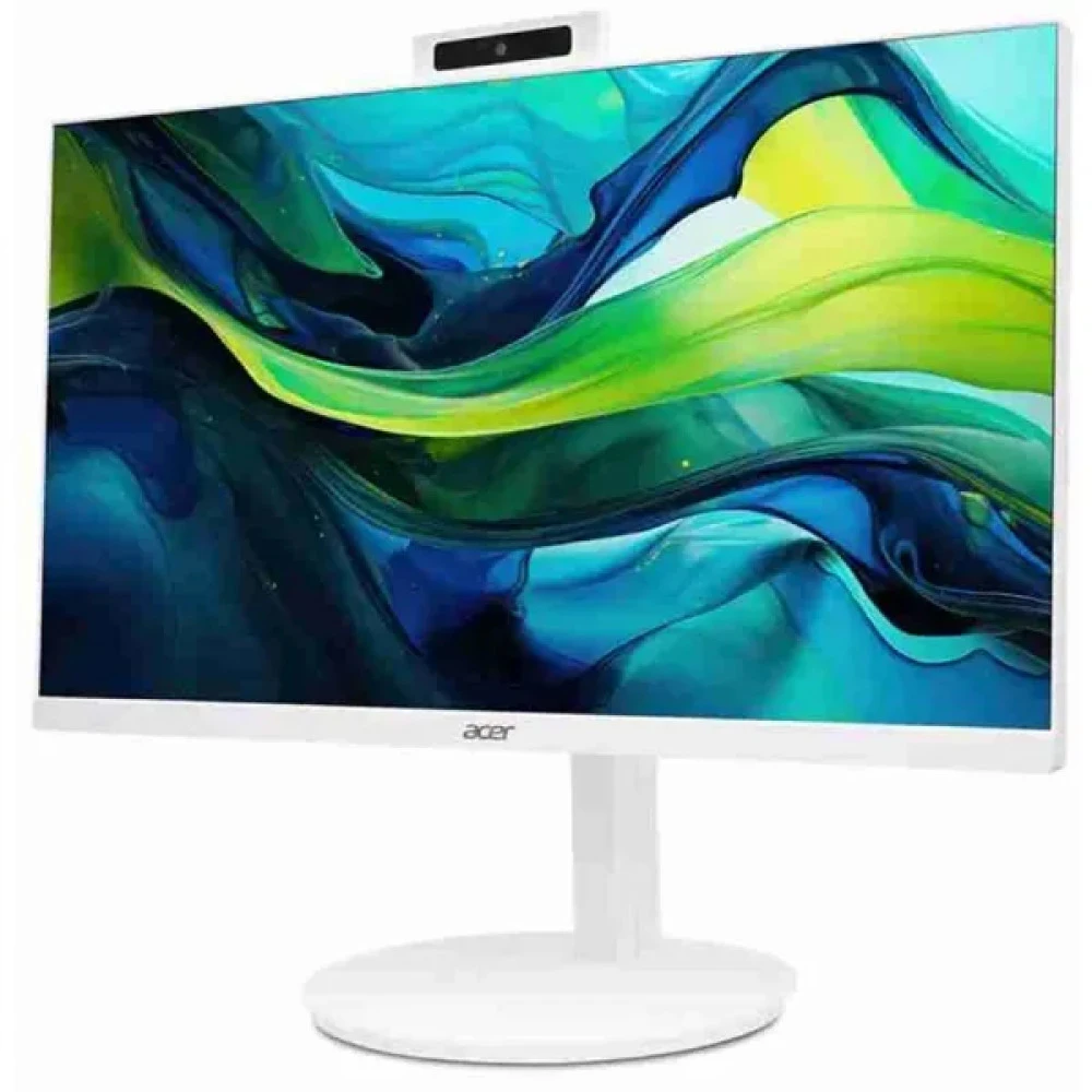 Моноблок Acer Veriton Z2417G (White) / Intel Core Ultra 5 115U / 16 ГБ DDR5 (2 слота, макс. 32 ГБ) / 512 ГБ M.2 PCIe NVMe SSD / 27" Full HD IPS non‑touch (144 Hz) / встроенный Intel Arc Graphics / Gigabit LAN + HD аудио / встроенная выдвижная 5 MP QHD веб — 3