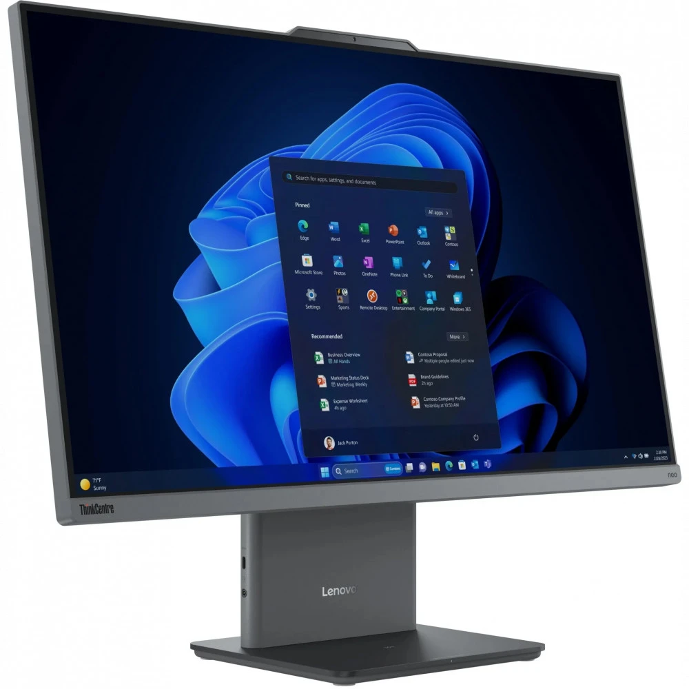 Моноблок ThinkCentre neo 50a 27 Gen 5, Intel® Core™ i5-13420H (E-cores up to 3.40GHz, 12MB), No Operating System, 8.0GB, 1x512GB SSD M.2 2280 PCIe Gen4 QLC, Intel® UHD Graphics,BT 5.1 or above,WiFi6 AX201 2x2, 90W, 1CourierCarryin, Wireless, Eos, Black with Mouse-