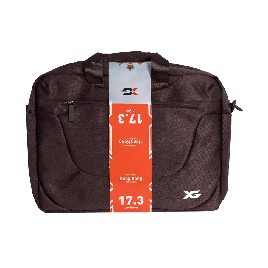 Сумка для ноутбука XG Hong Kong, 17.3", коричневая