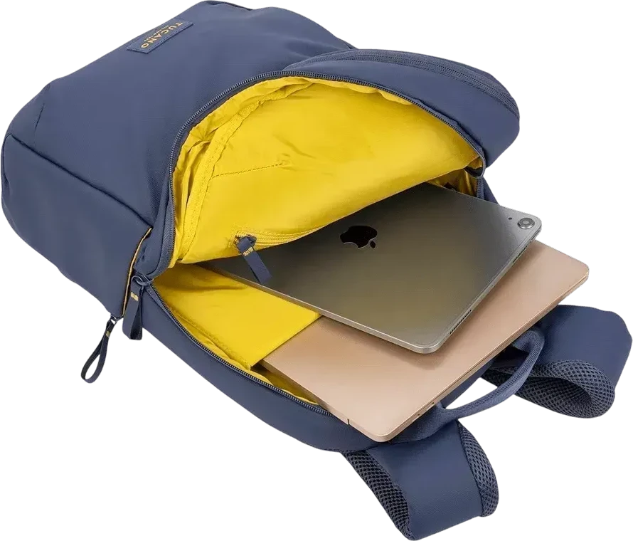 Сумка для ноутбука The Laser backpack for 15.6" laptops and 16" MacBooks, made from water-resistant resin-coated fabric obtained from recycled plastic, features a compact design and excellent pocket organization. — 3