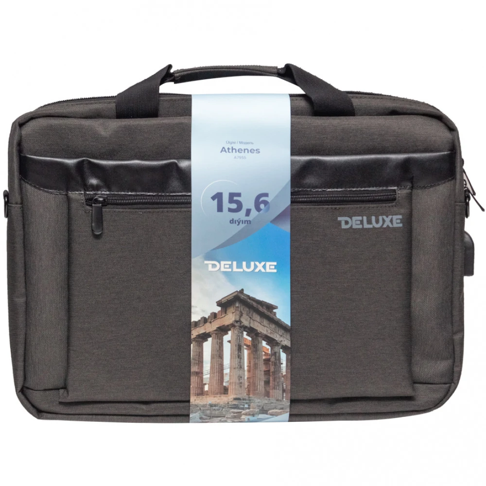 Сумка для ноутбука Deluxe Athenes (A7955), 15.6", Gray — 2