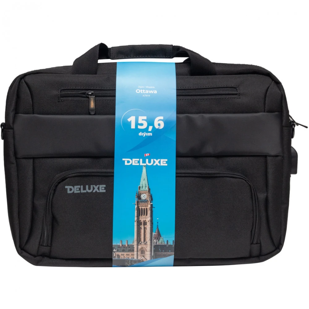 Сумка для ноутбука Deluxe Ottawa (A7919), 15.6", Black — 2