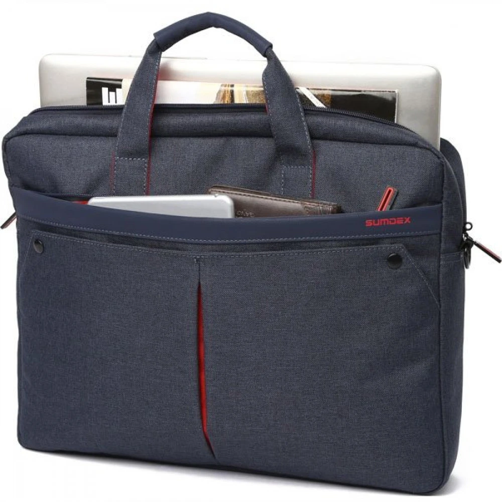Сумка для ноутбука Sumdex PON-202NV, 15.6", Blue-Red — 4