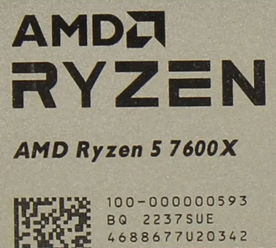 Процессор AMD Ryzen 5 7600X, 6 ядер, 4.7 GHz — 5