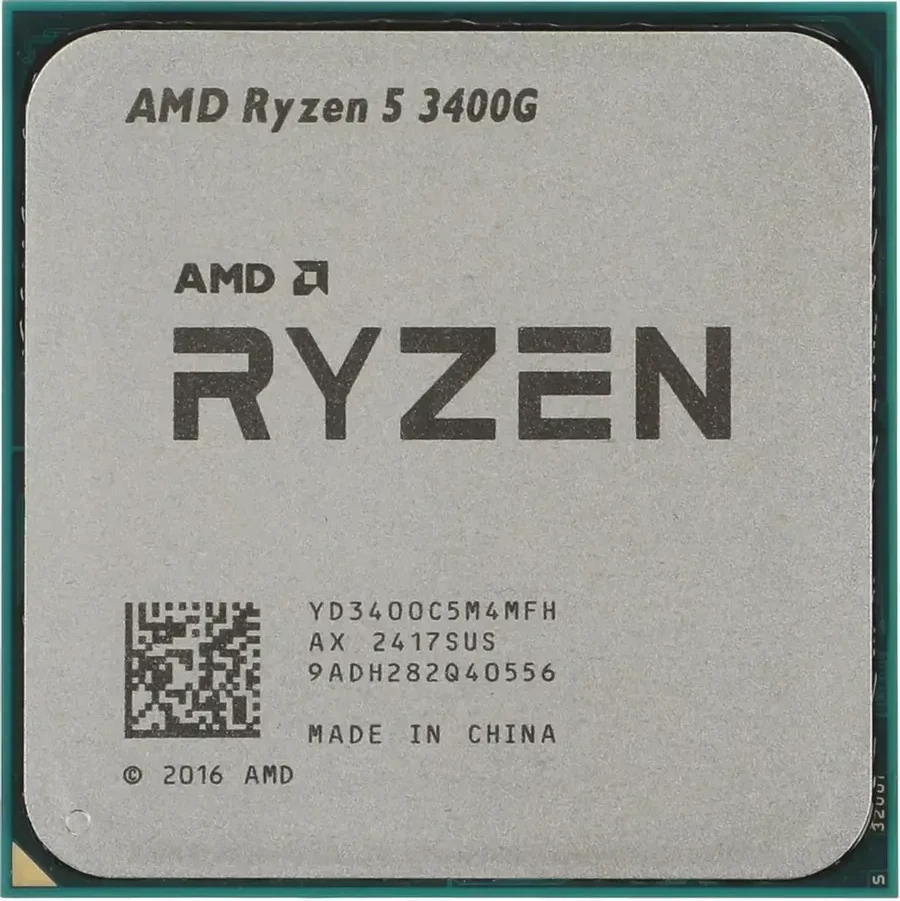 Процессор AMD Ryzen 5 3400G, 4 ядра/8 потоков, 3.7GHz