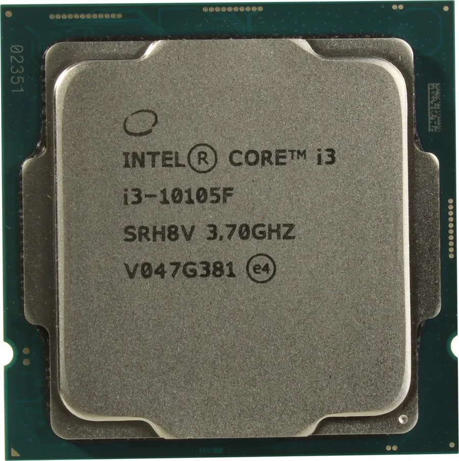 Процессор Intel Core i3-10105F, 4 ядра, 3.7 ГГц, LGA1200