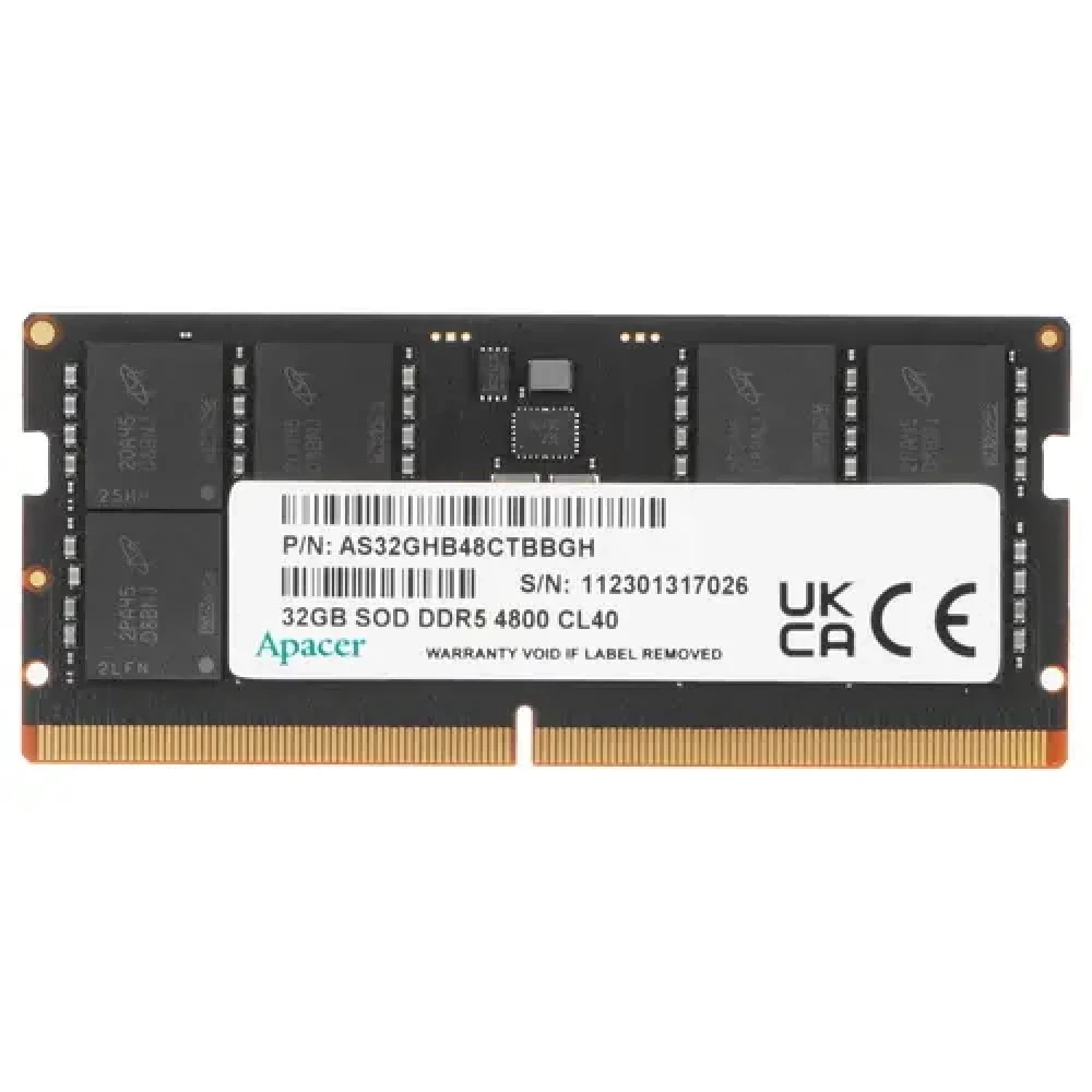 Оперативная память Apacer, 32GB DDR5, SO-DIMM, 4800MHz