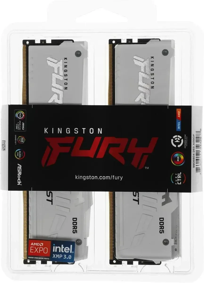 ОЗУ Kingston FURY Beast RGB, 32GB (2x16GB) DDR5 6000MHz — 4