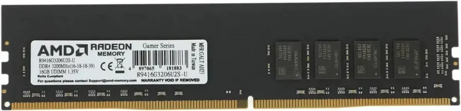 Оперативная память AMD Radeon R9, DDR4 16GB, 3200MHz