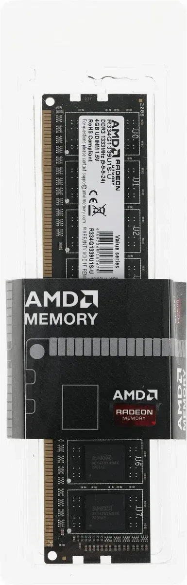 ОЗУ AMD Radeon R3 4GB DDR3 1333MHz, CL9