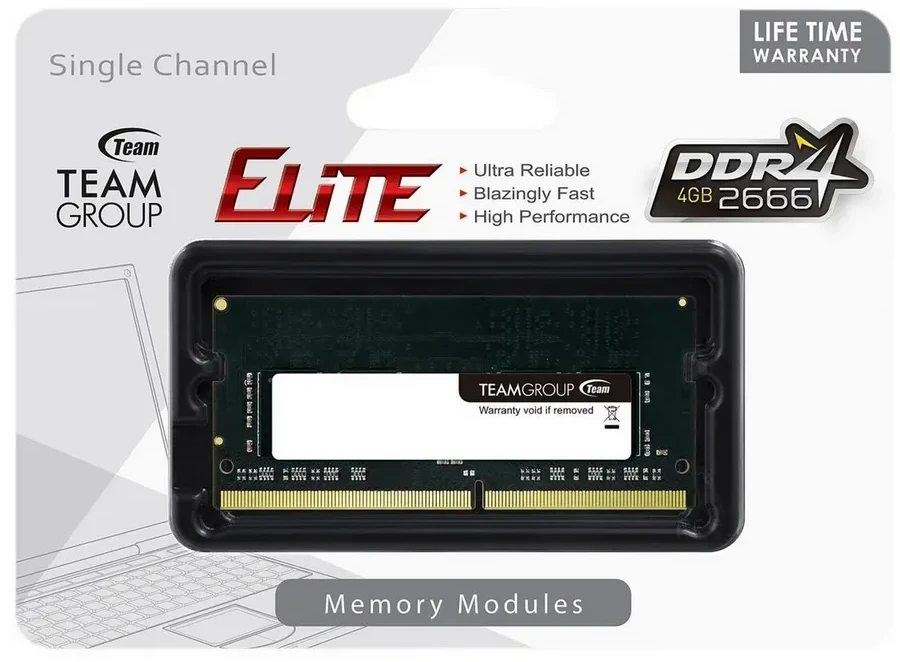 ОЗУ для ноутбука Team Group ELITE 4GB DDR4 2666MHz
