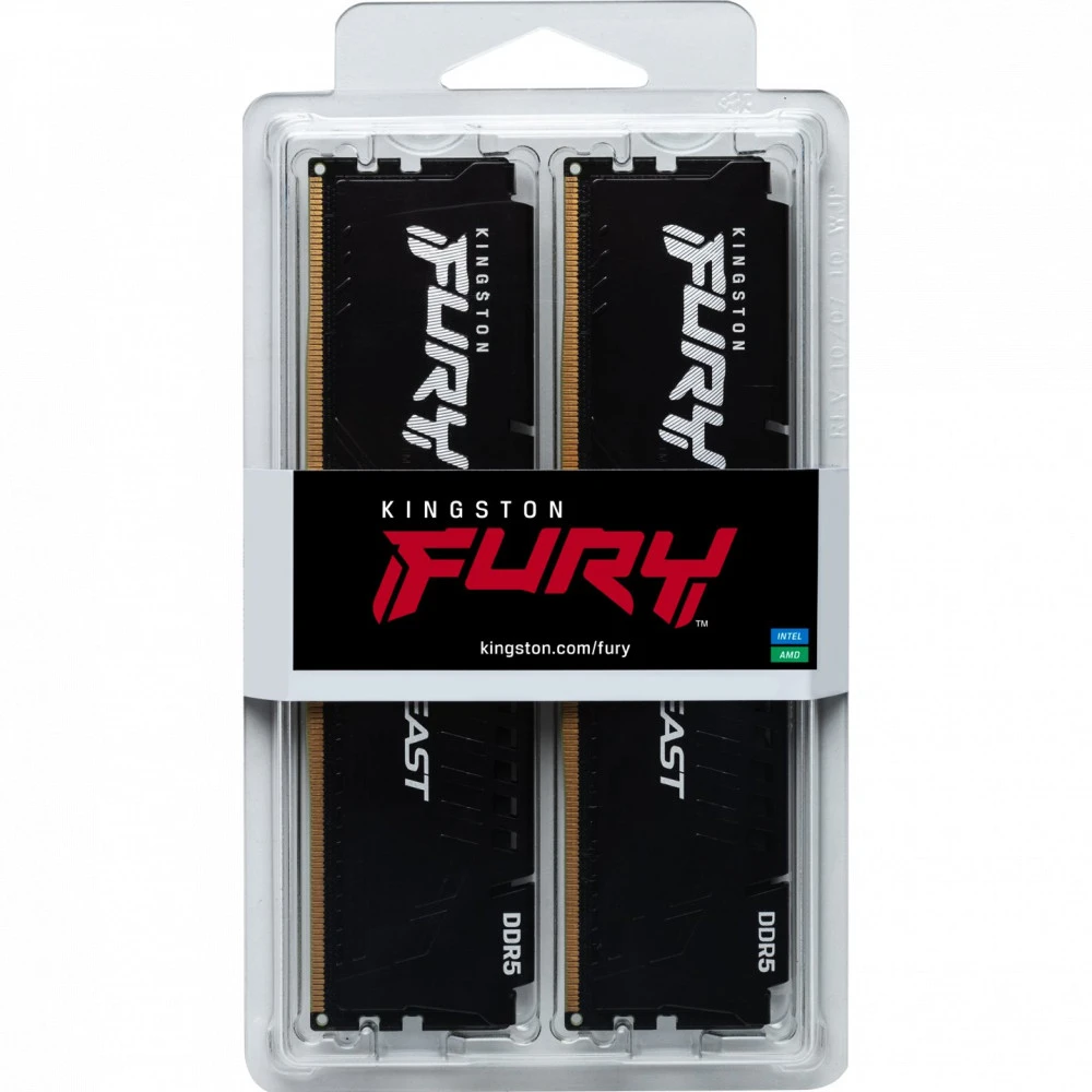Оперативная память DDR5 16GB 5600MHz Kingston Fury Beast, 2x8GB — 4