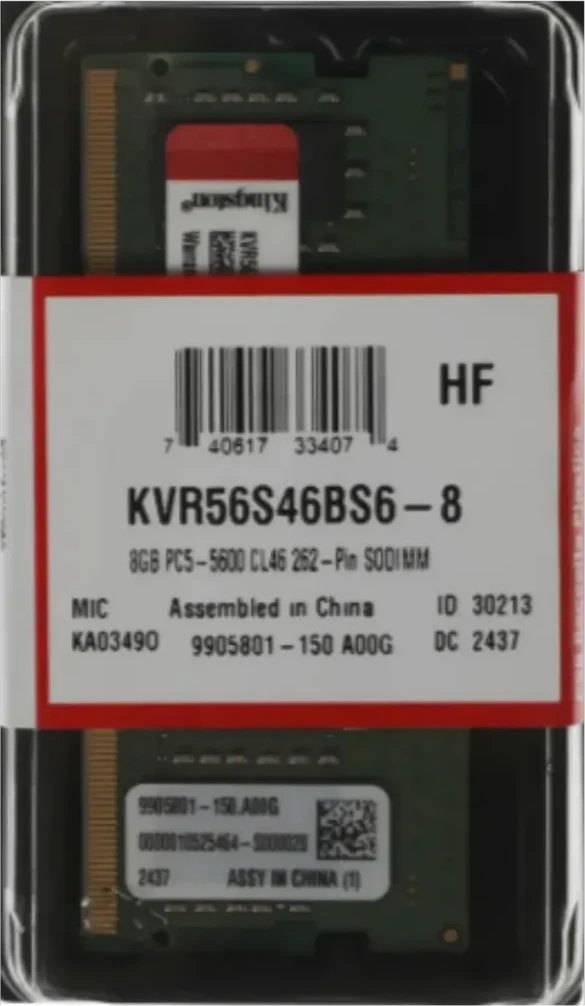 Оперативная память Kingston KVR56S46BS6-8 8GB DDR5 — 3