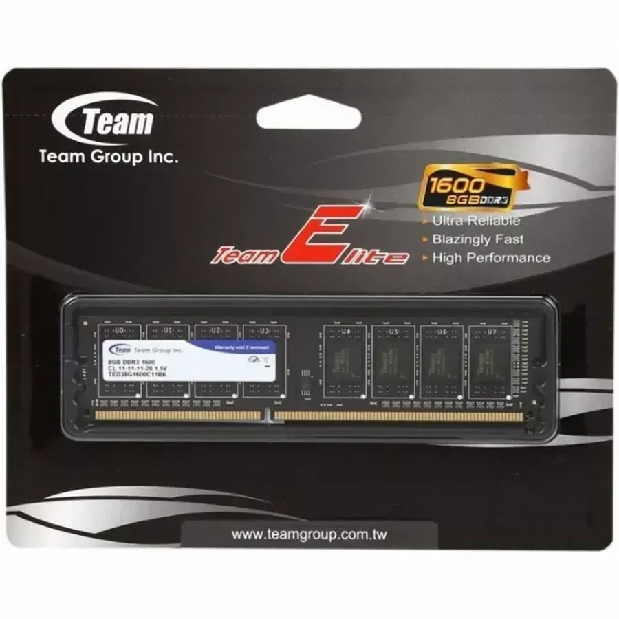 Оперативная память Team Group DDR3, 8GB, 1600MHz, CL11, чёрная — 3