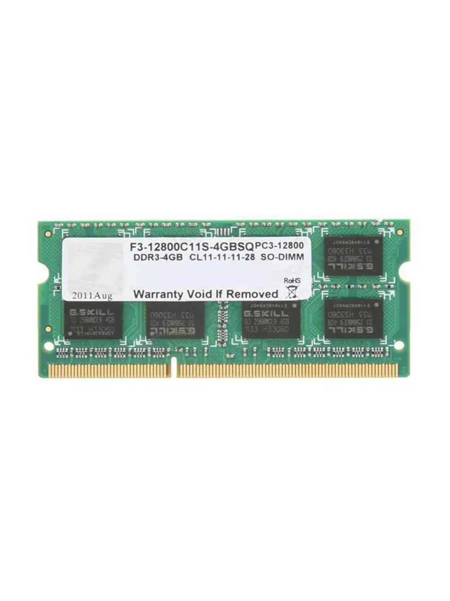 Модуль памяти G.SKILL 4GB DDR3 1600MHz SO-DIMM, PC3-12800