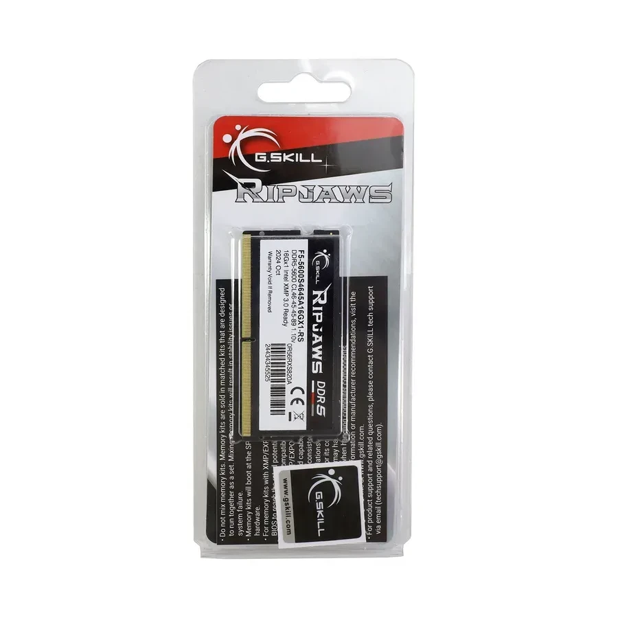 Оперативная память G.SKILL Ripjaws DDR5 SO-DIMM, 16GB, 5600MHz
