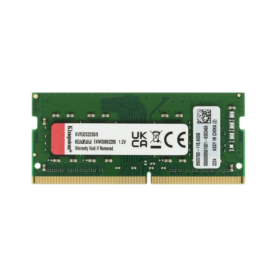 ОЗУ Kingston KVR32S22S8, 8GB DDR4-3200, SO-DIMM, ноутбук