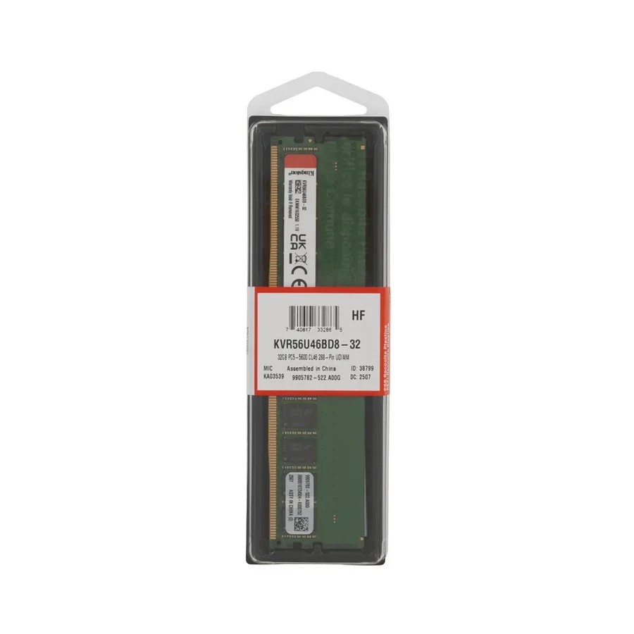 ОЗУ Kingston ValueRAM, 32GB DDR5 5600MHz CL46 — 5