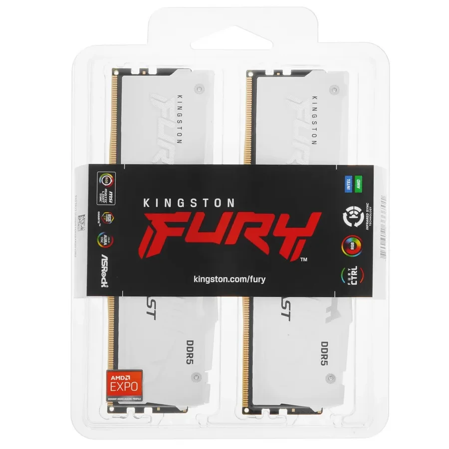 ОЗУ Kingston Fury Beast RGB DDR5 64GB, 5600MHz, CL36 — 4