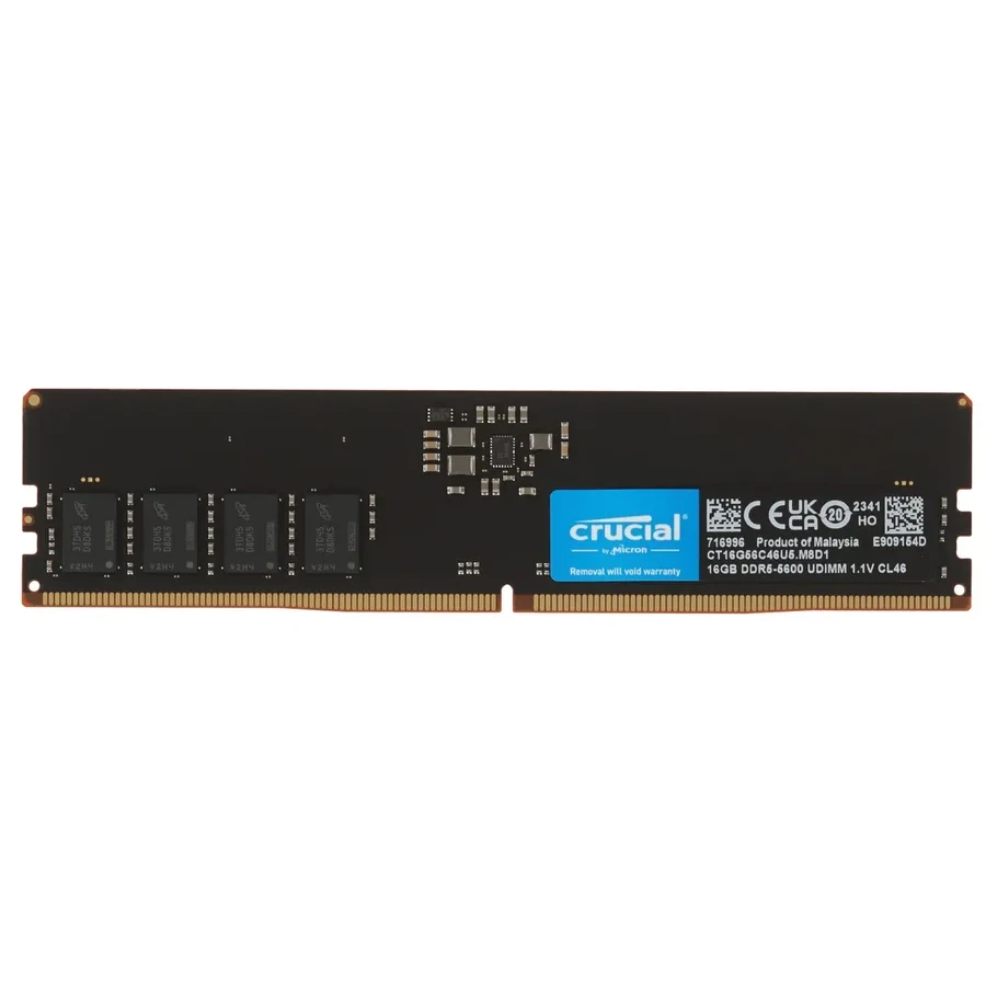 Оперативная память Crucial DDR5, 16GB, 5600MHz, CL46