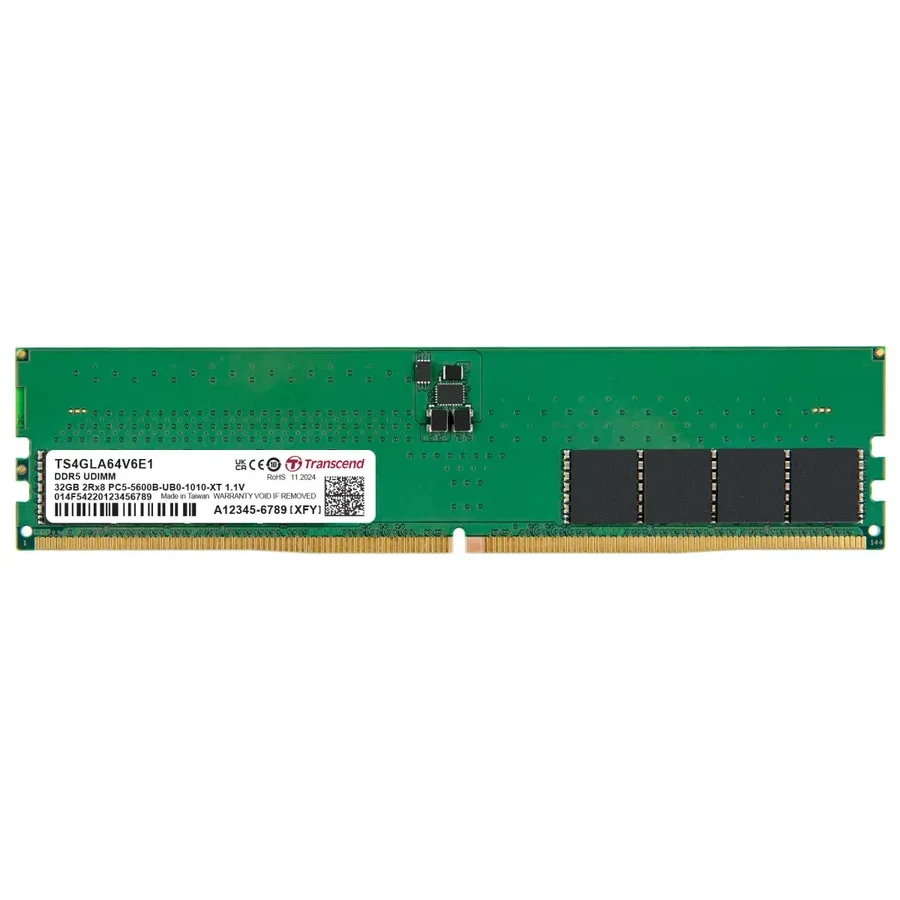 Память оперативная DDR5 Desktop Transcend TS4GLA64V6E1 32GB 5600 MT/s