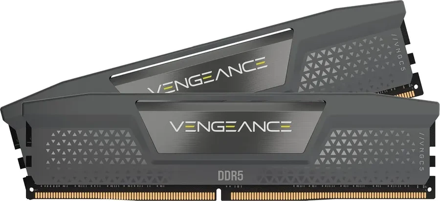 Оперативная память CORSAIR DDR5, 5200MT/s 16GB 2x8GB DIMM, Unbuffered, 40-40-40-77, 1Gbx16, Std PMIC, AMD EXPO, VENGEANCE DDR5 Cool Grey Heatspreader, Black PCB, 1.25V — 2
