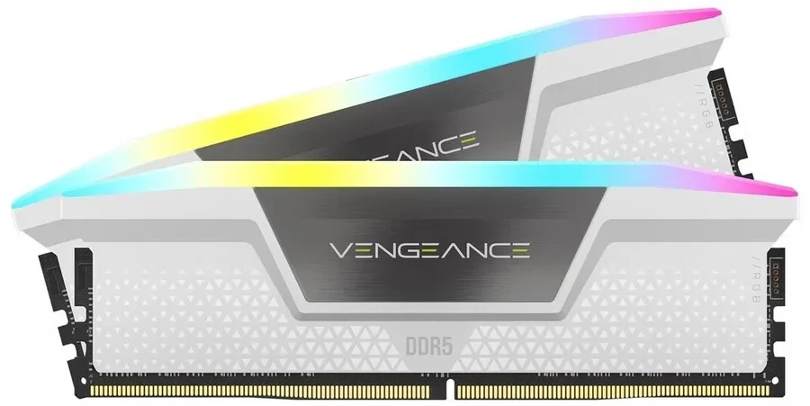 Оперативная память CORSAIR VENGEANCE RGB DDR5 32GB (2 x 16GB) DDR5 6000 CL36-44-44-96 1.40V Intel XMP & AMD EXPO - White — 2