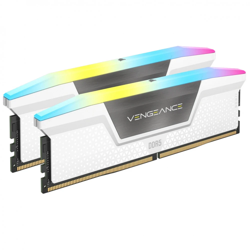 Оперативная память CORSAIR VENGEANCE RGB DDR5 32GB (2 x 16GB) DDR5 6000 CL36-44-44-96 1.40V Intel XMP & AMD EXPO - White — 4