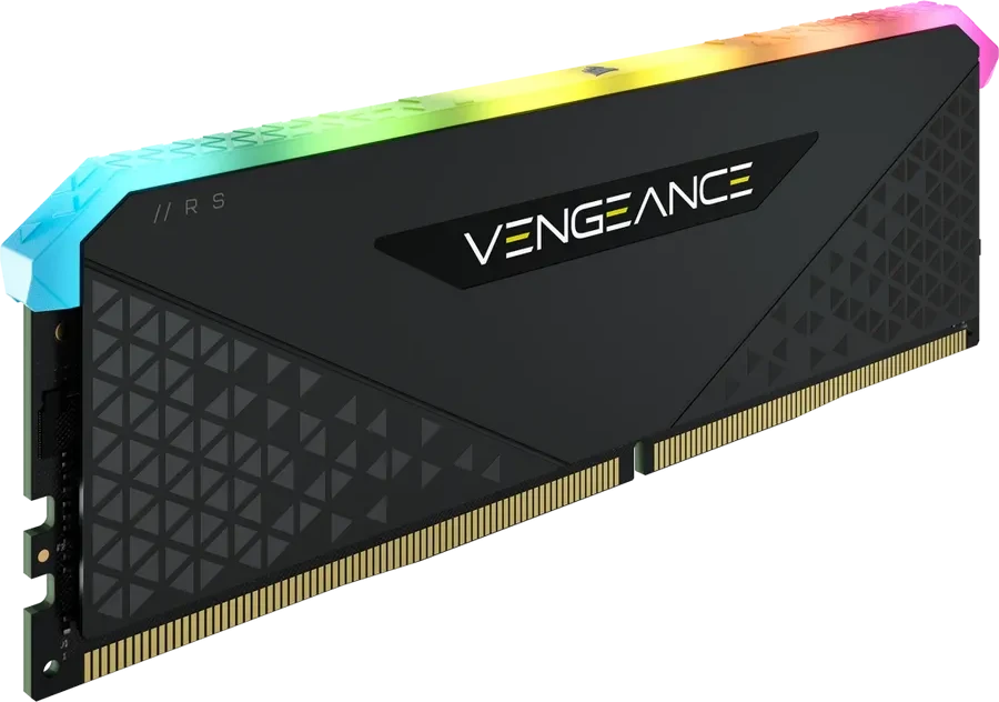 Оперативная память CORSAIR DDR4, 3200MHz 16GB 1x16GB Dimm, 16-20-20-38, XMP 2.0, Vengeance RGB RS, RGB LED, Black PCB, 1.35V, for AMD Ryzen & Intel — 3
