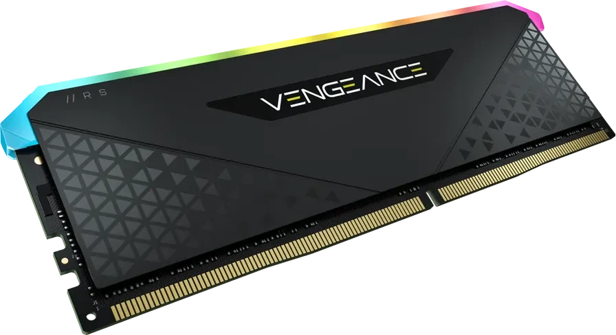Оперативная память CORSAIR DDR4, 3200MHz 16GB 1x16GB Dimm, 16-20-20-38, XMP 2.0, Vengeance RGB RS, RGB LED, Black PCB, 1.35V, for AMD Ryzen & Intel — 4