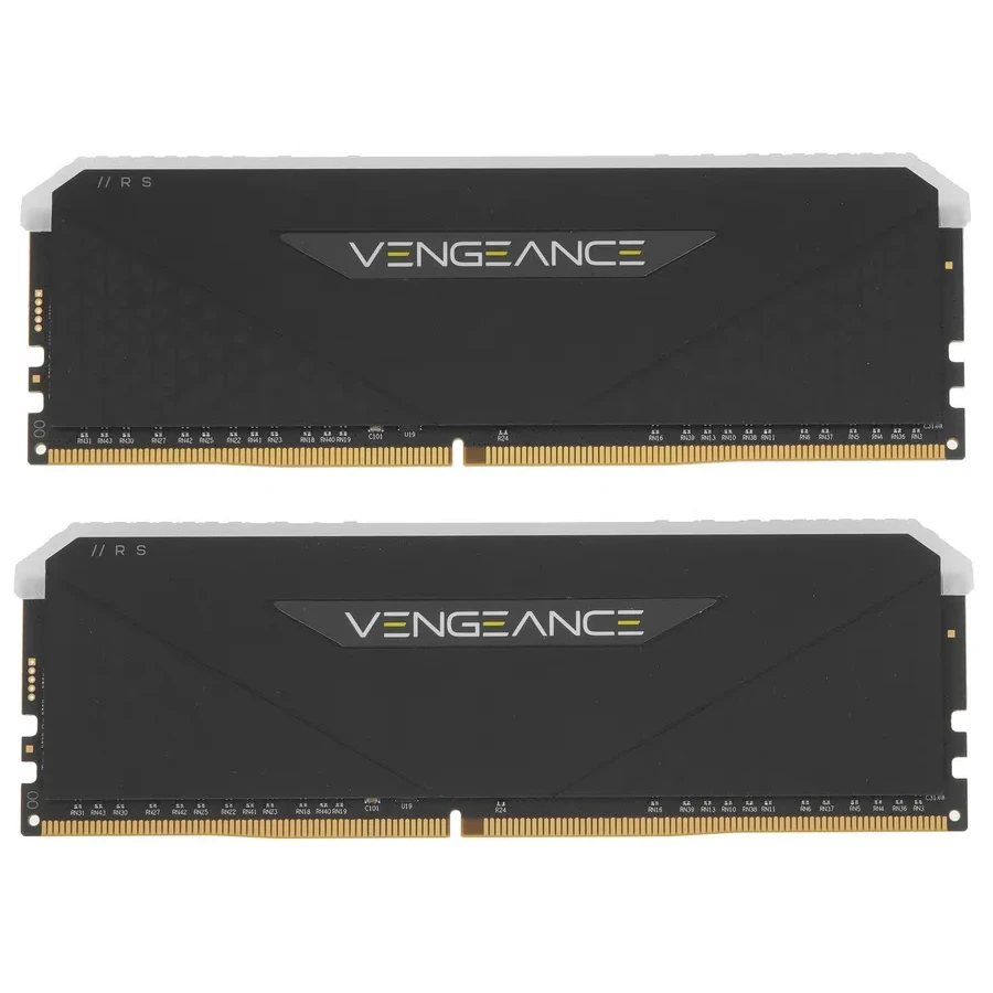 Оперативная память CORSAIR DDR4, 3200MHz 16GB 2x8GB Dimm, 16-20-20-38, XMP 2.0, Vengeance RGB RS, RGB LED, Black PCB, 1.35V, for AMD Ryzen & Intel — 2