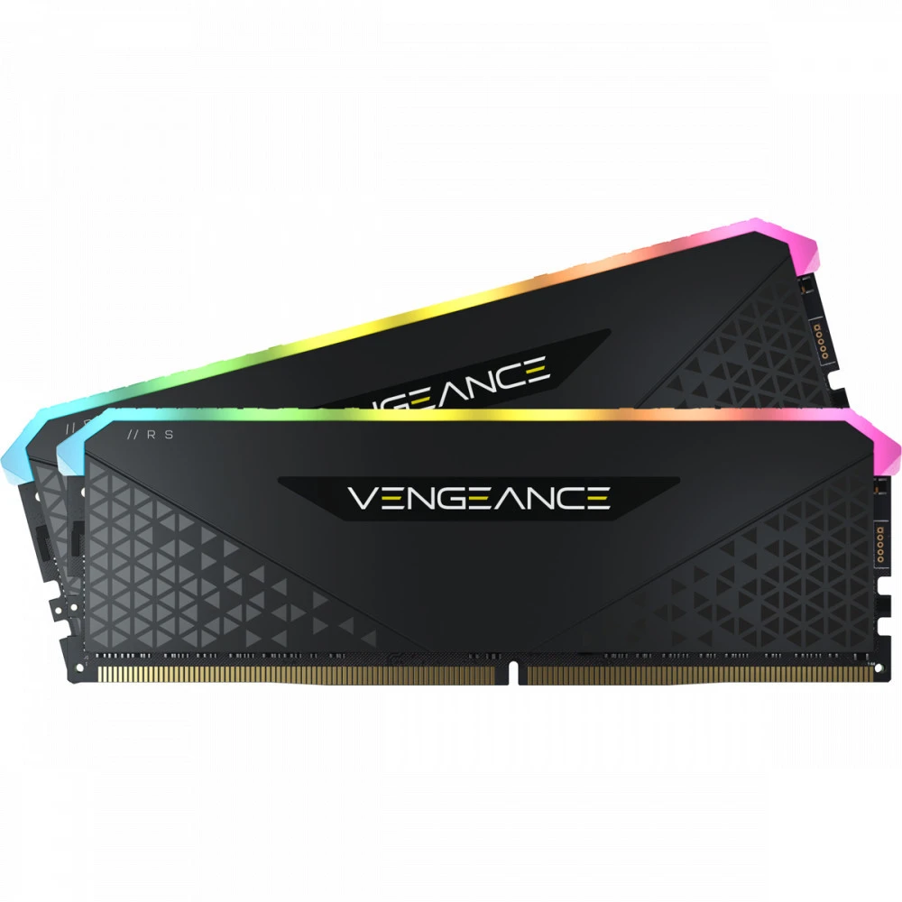 Оперативная память CORSAIR DDR4, 3200MHz 32GB 2x16GB Dimm, 16-20-20-38, XMP 2.0, Vengeance RGB RS Heatspreader, RGB LED, Black PCB, 1.35V, for AMD Ryzen & Intel XMP — 4