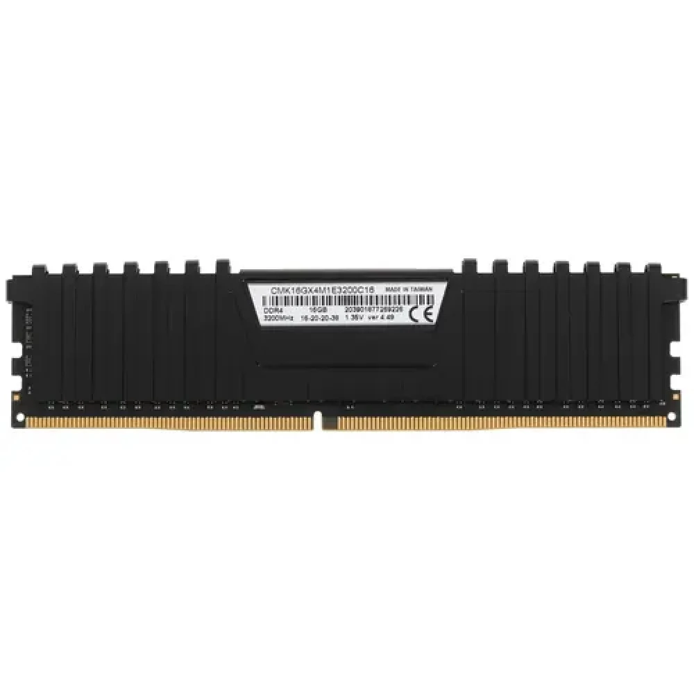 Оперативная память CORSAIR DDR4, 3200MHz 16GB 1x16GB Dimm, Unbuffered, Dual Rank, 16-20-20-38, XMP 2.0, Vengeance LPX black Heatspreader, Black PCB, 1.35V — 5