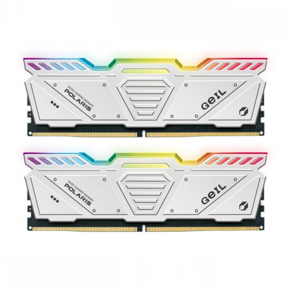 Оперативная память 32GB Kit (2x16GB) GEIL Polaris RGB 5600Mhz DDR5 CL38 GOSW532GB5600C38ADC White — 3