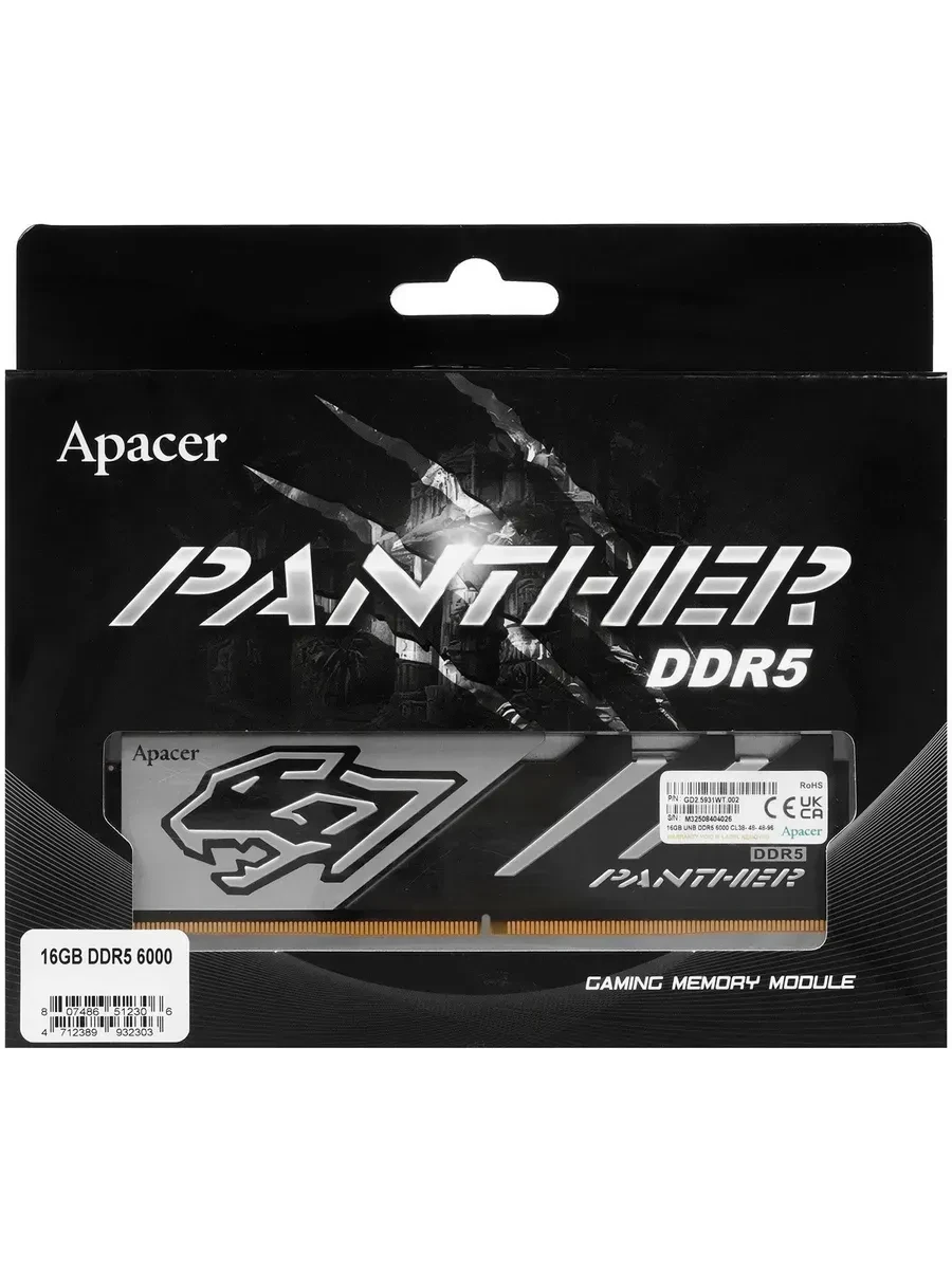 Модуль памяти Apacer Panther AH5U16G60C6227BAA-1 DDR5 16GB — 2