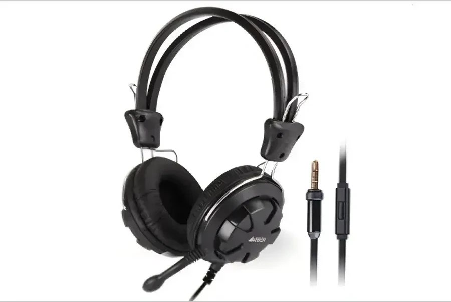Наушники A4tech HS-28 с микрофоном, черные