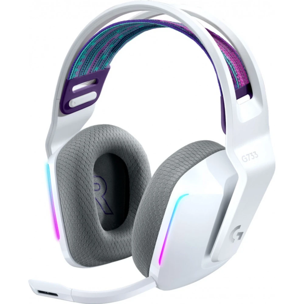 Наушники Logitech G733, беспроводные, RGB, белые — 5